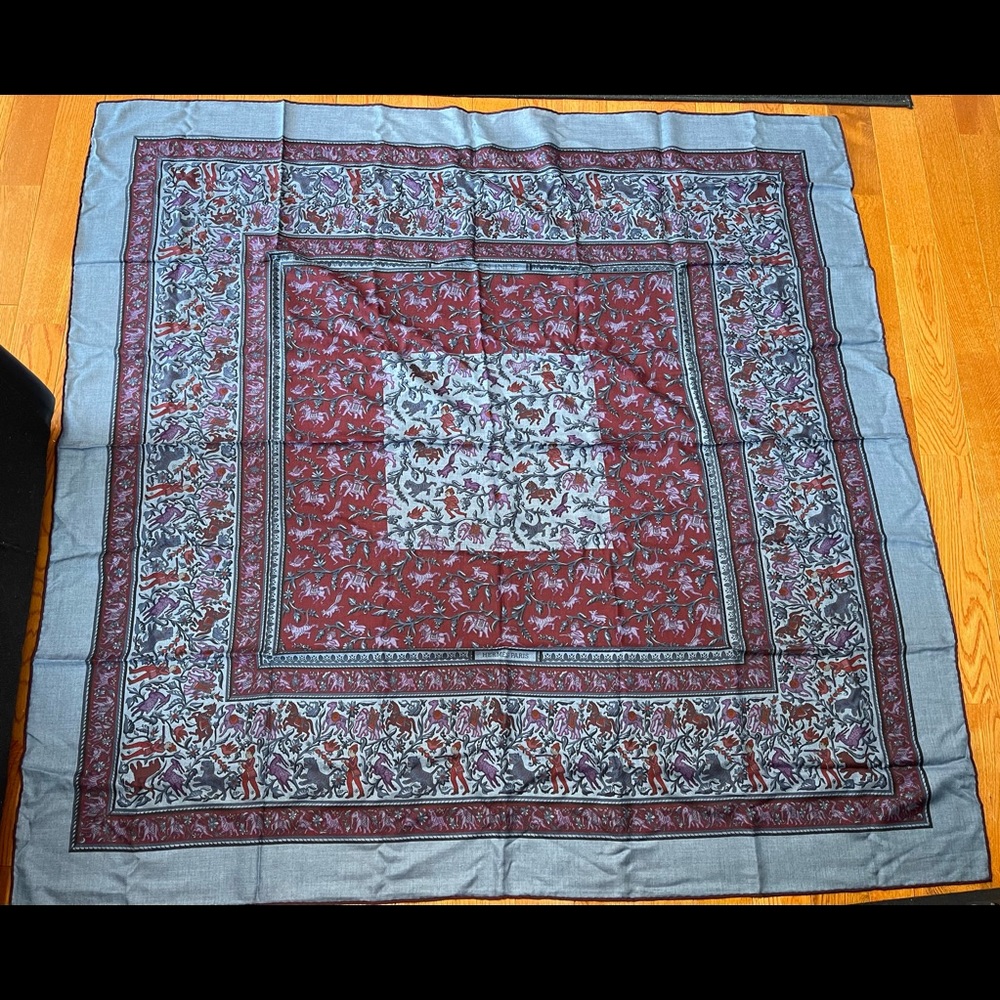 Hermes Chasse en Inde Shawl